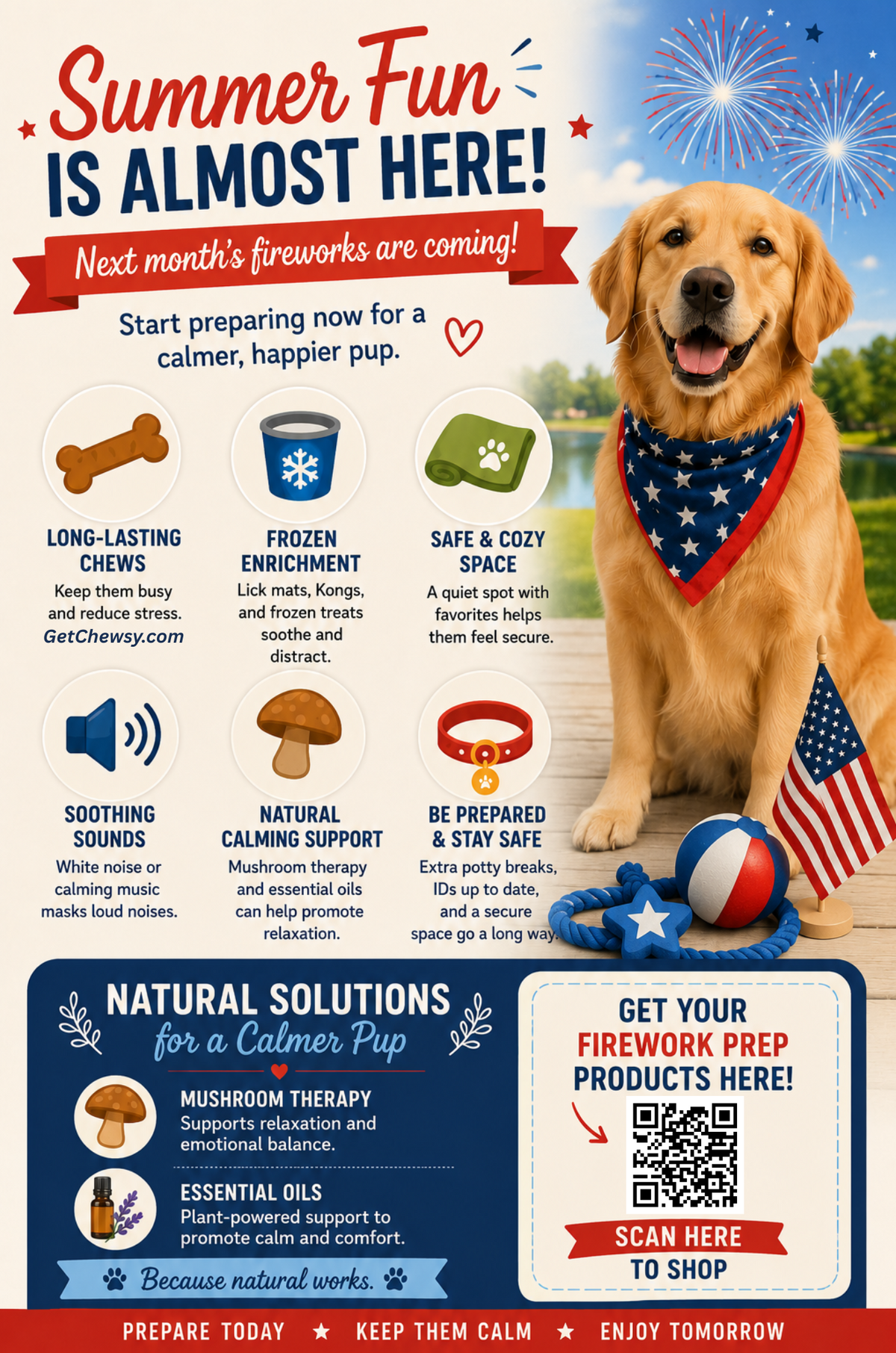 Helping Dogs Stay Calm During Fireworks Season